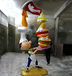 Shop decoration cartoon Hamburger statue